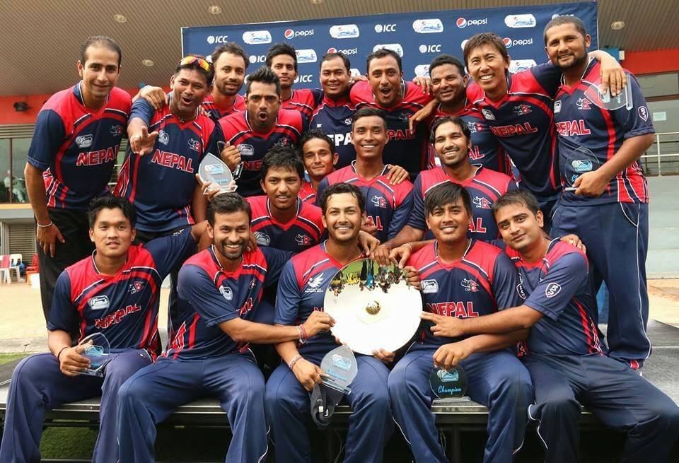Nepal's ICC World Cricket League Division 3 2013 Trophy Celebration
