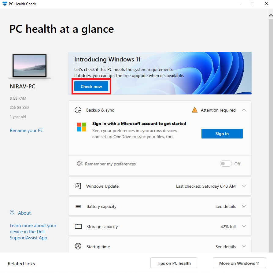 Windows 11 check 1