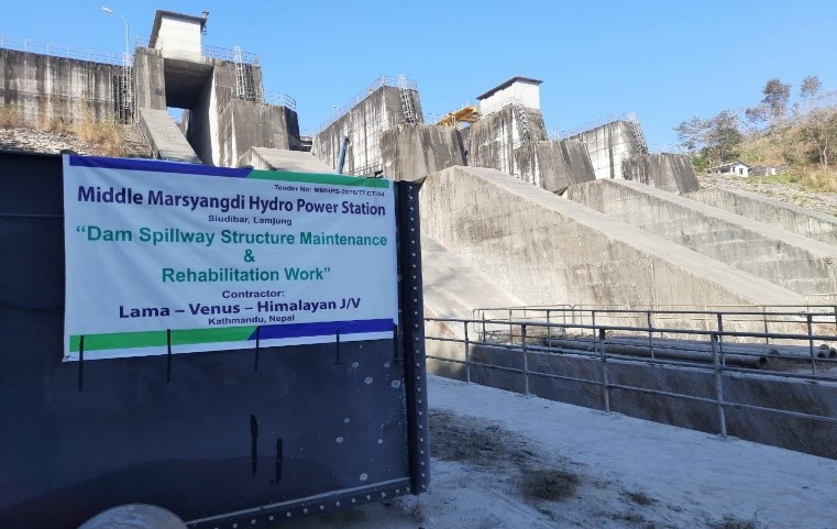 Site installation middle marsyangdi hydropower 2